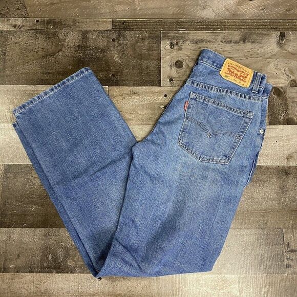Boys Levi's  505 Regular Denim Shorts 16 Reg - 28" Waist, Med Blue Wash - Picture 1 of 11